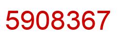 Number 5908367 red image