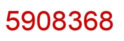 Number 5908368 red image