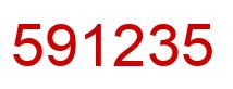 Number 591235 red image