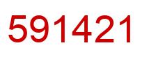 Número 591421 imagen rojo