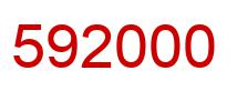 Number 592000 red image