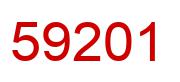 Number 59201 red image
