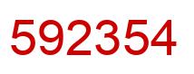 Number 592354 red image
