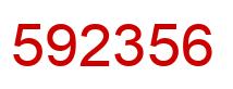 Number 592356 red image