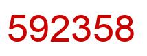 Number 592358 red image