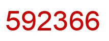 Number 592366 red image
