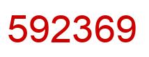 Number 592369 red image