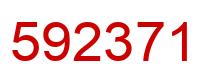 Number 592371 red image