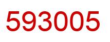 Number 593005 red image