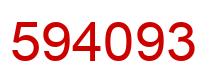 Number 594093 red image