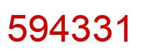Number 594331 red image