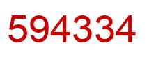 Number 594334 red image