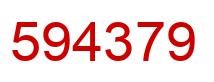 Number 594379 red image