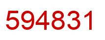 Number 594831 red image