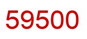 Number 59500 red image