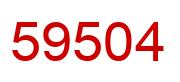 Number 59504 red image