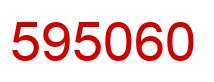 Number 595060 red image