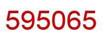 Number 595065 red image