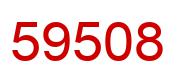 Number 59508 red image