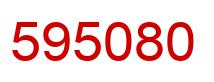 Number 595080 red image