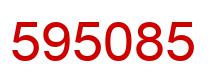 Number 595085 red image