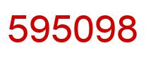 Number 595098 red image