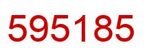 Number 595185 red image