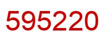 Number 595220 red image