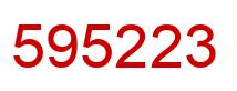 Número 595223 imagen rojo