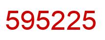 Número 595225 imagen rojo