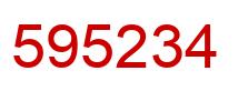Número 595234 imagen rojo