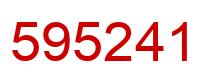 Número 595241 imagen rojo