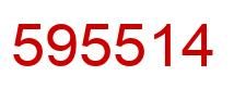 Number 595514 red image