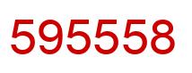 Number 595558 red image