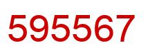 Number 595567 red image