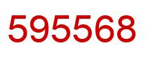 Number 595568 red image