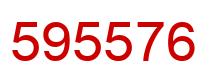 Number 595576 red image