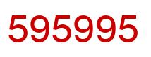 Number 595995 red image