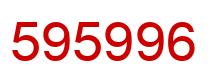 Number 595996 red image