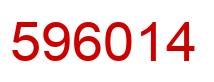 Número 596014 imagen rojo