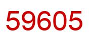 Number 59605 red image