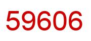 Number 59606 red image