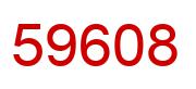Number 59608 red image