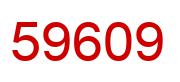 Number 59609 red image