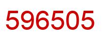 Number 596505 red image