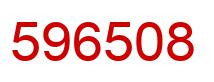 Number 596508 red image