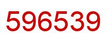 Number 596539 red image