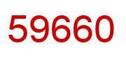 Number 59660 red image