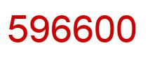 Number 596600 red image