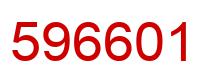 Number 596601 red image